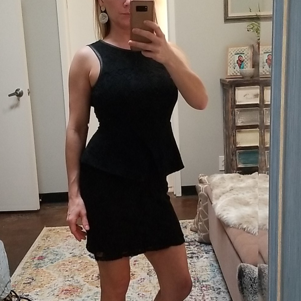 MM Couture black lace dress
